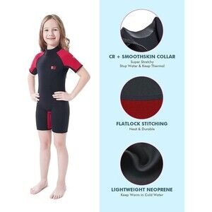 Kids Shorty Wet Suit Size 4, 3/2mm Back Zipper -Kids- NEW